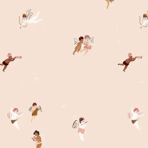 Lick Cherub 01 Wallpaper Beige Pink